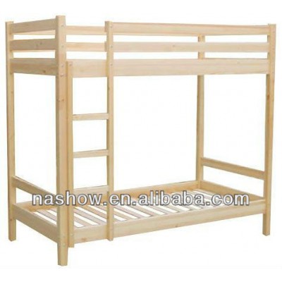 wooden bunk bed