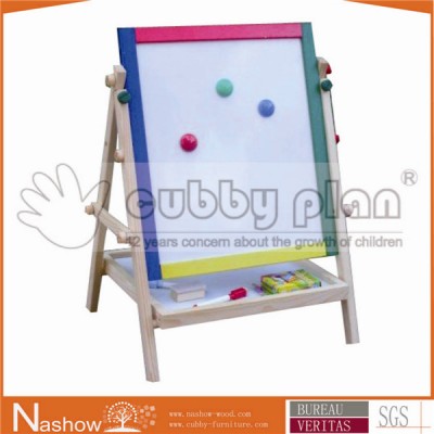 Cubby Plan children portable folding drawing writing painting mini white and black magnetic kids wooden easel